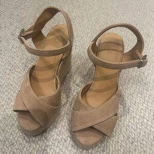 Castaner Tan Wedge Sandals
